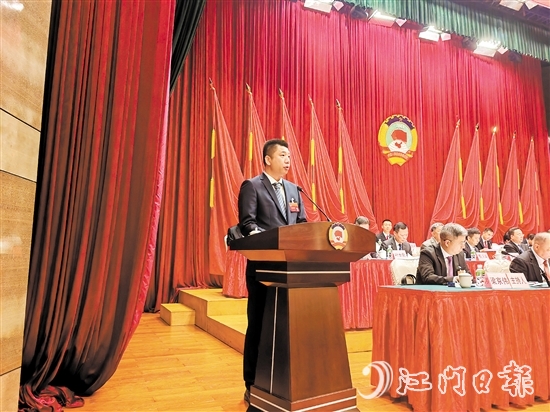 民進(jìn)新會(huì)區(qū)委員會(huì)代表戴碧余。