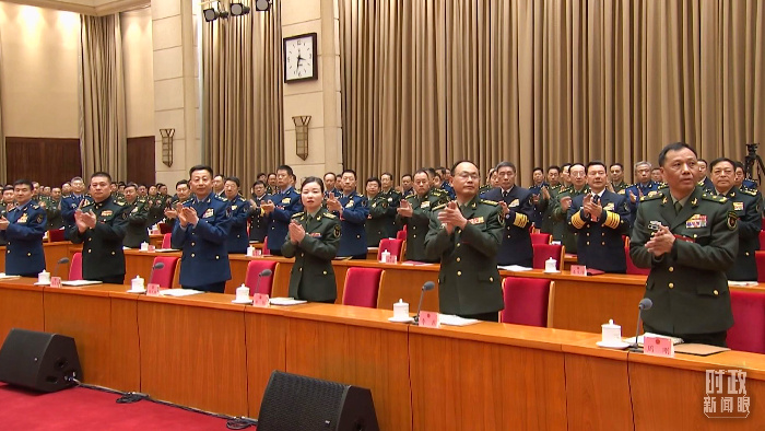 △2025年3月7日，解放軍和武警部隊代表團全體會議現(xiàn)場。