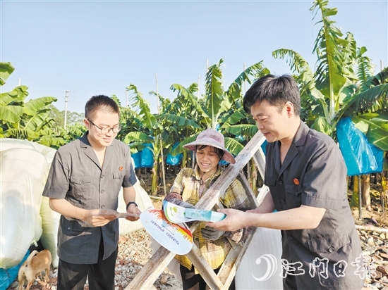恩平法院干警深入田間地頭開展基層普法。