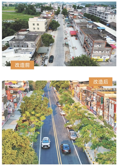 改造后的百合圩示范主街。