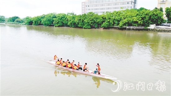 新會(huì)泓達(dá)堂陳皮龍舟隊(duì)積極備戰(zhàn)。