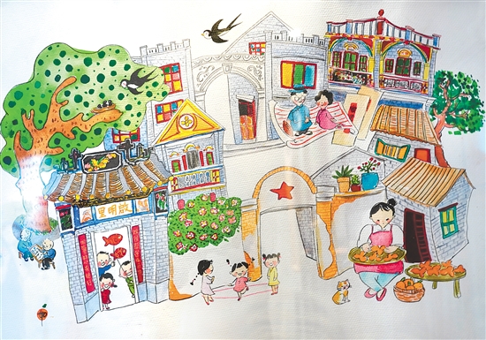 李玉如創(chuàng)作的第一幅僑鄉(xiāng)主題系列作品。
