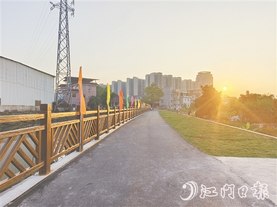 長沙街道東樂村新陂河綠道新貌。