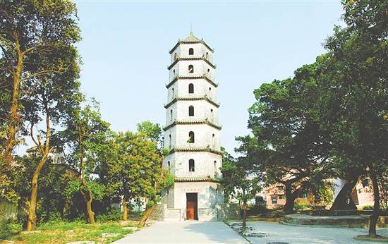新會天祿鄉(xiāng)抗戰(zhàn)紀念塔。圖由江門市委黨史研究室提供