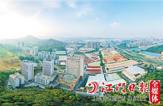 蓬江區(qū)群星村后門山工業(yè)區(qū)鳥瞰圖。