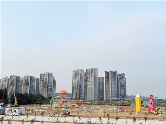 兒童樂(lè)園部分區(qū)域已初見(jiàn)雛形。