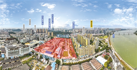 蓬江區(qū)港口二路東側(cè)金海灣南側(cè)地塊。