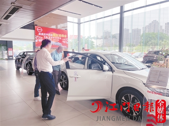 一季度蓬江區(qū)消費(fèi)者買車熱情高。