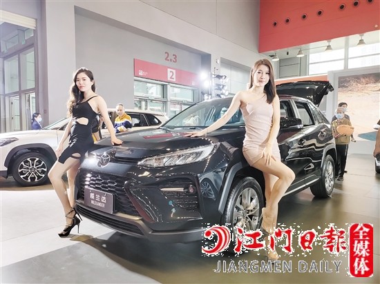 香車(chē)美女吸引眾多市民目光。